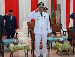 Bupati Batanghari M. Fadhil Arief Ikuti Acara Penurunan Bendera Merah Putih Secara Virtual