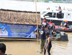 Dispora Prov Jambi Sukses Gelar Lomba Pacu Perahu Tradisional